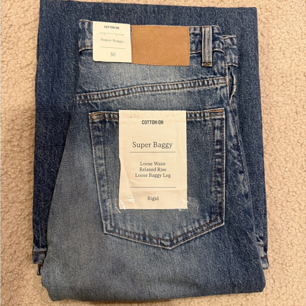 Cotton On Men's Relaxed Jeans - Classic Blue